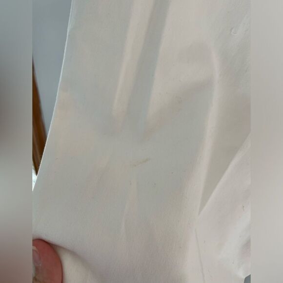 Anne Klein size 12 white dress pants slim regular with silver button detail - Picture 8 of 10